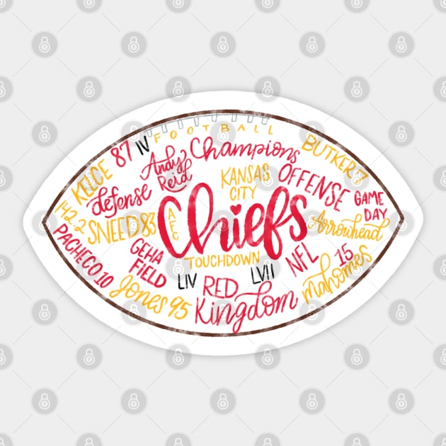 Chiefs Word Art Sticker by Pink Anchor Digital